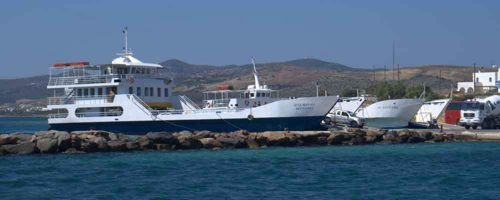 Itinéraires du ferry Paros (Port de Pounda) – Antiparos